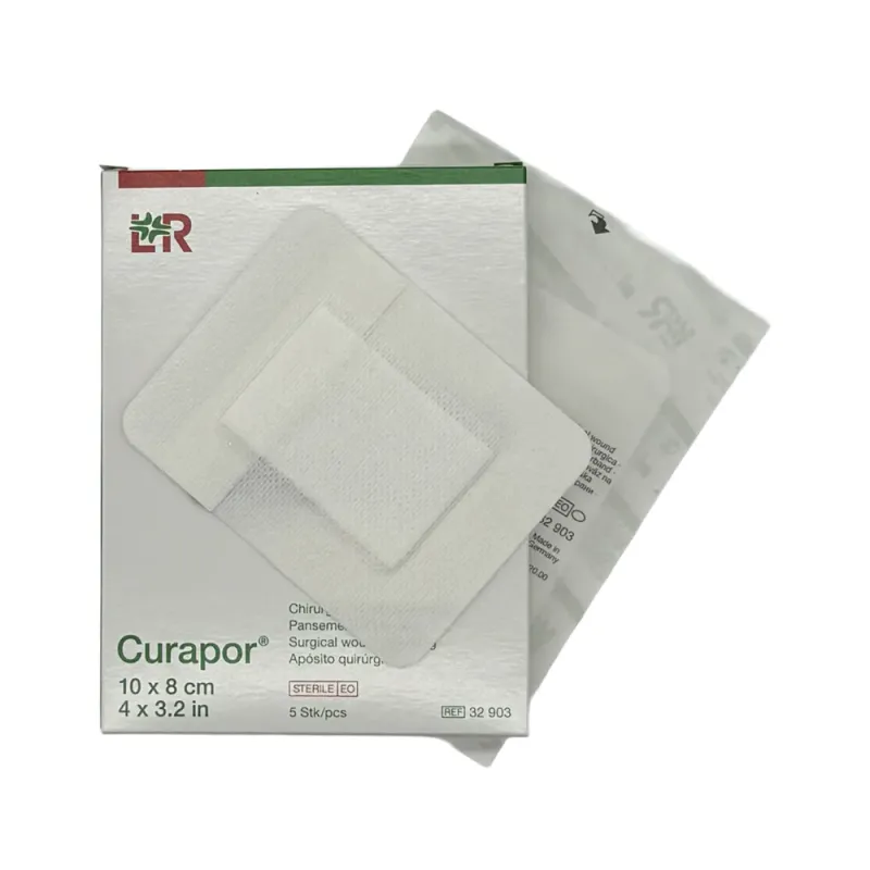 Kompress med limkant 10 x 8 cm Curapor 5 stk.