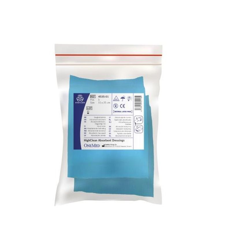 Absorberende bandasje 15x20cm 15x20cm usteril 5 stk.